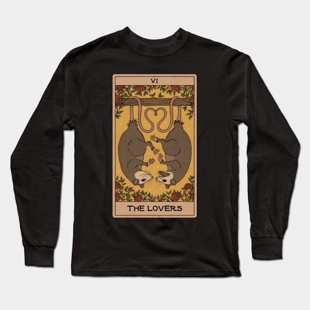 The Lovers - Possum Tarot Long Sleeve T-Shirt by thiagocorrea